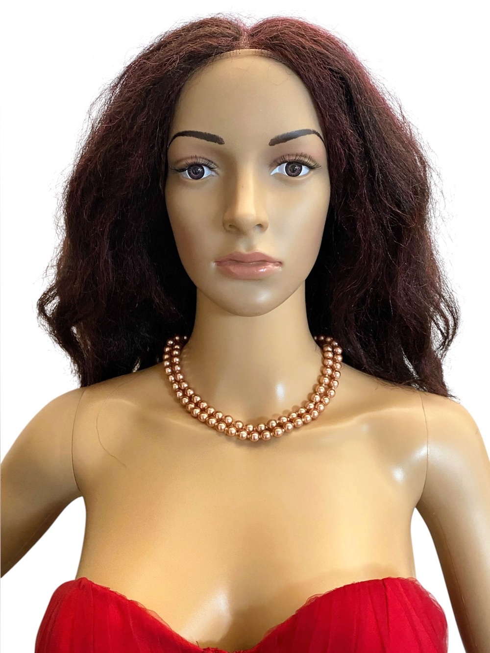 Vintage Erwin Pearl 2 strand rose gold faux pearl necklace(AS IS)
